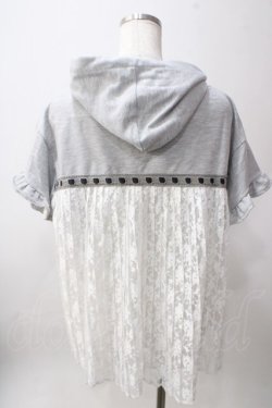 画像2: axes femme / バックレースパーカープルオーバー M グレー Y-25-06-12-037-AX-TO-SZ-ZY