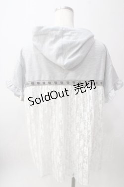 画像2: axes femme / バックレースパーカープルオーバー M グレー Y-25-06-12-037-AX-TO-SZ-ZY