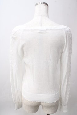 画像2: axes femme / シアーニットショートカーディガン F 白 Y-25-06-12-039-AX-TO-SZ-ZY