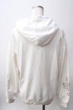 画像2: axes femme / 袖お花刺繍パーカー M 生成り Y-25-06-12-042-AX-TO-SZ-ZY