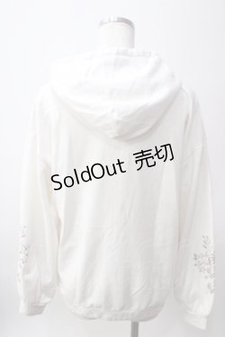 画像2: axes femme / 袖お花刺繍パーカー M 生成り Y-25-06-12-042-AX-TO-SZ-ZY