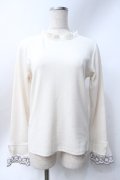 axes femme / カラーチュールレースリブプルオーバー  生成り Y-25-06-18-035-AX-TO-SZ-ZY