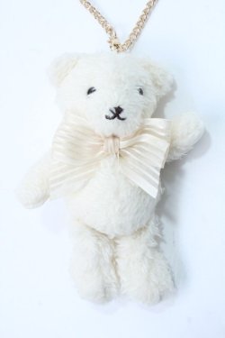 画像1: Maison de FLEUR / ショートケーキベアチャーム F アイボリー Y-25-06-18-005-LO-ZA-SZ-ZY