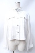 axes femme / ベルト付ショートブルゾン F 白 Y-25-06-18-037-AX-JA-SZ-ZY
