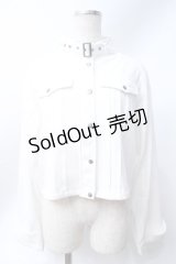 axes femme / ベルト付ショートブルゾン F 白 Y-25-06-18-037-AX-JA-SZ-ZY