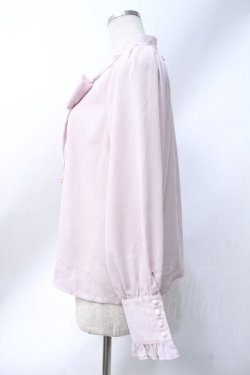 画像2: axes femme / サクラ刺繍リボンブラウス  ピンク Y-25-06-18-038-AX-BL-SZ-ZY