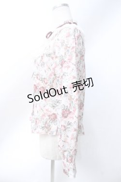画像2: axes femme / フラワーガーデン柄ブラウス  生成り Y-25-06-18-040-AX-BL-SZ-ZY
