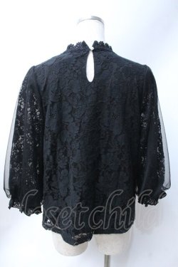 画像3: axes femme / チュール袖レーストップス  黒 Y-25-06-18-044-AX-TO-SZ-ZY
