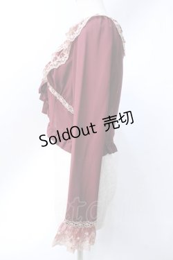 画像2: Innocent World / 梨地レースの長袖ボレロ M ボルドー Y-25-06-18-046-IW-TO-SZ-ZY
