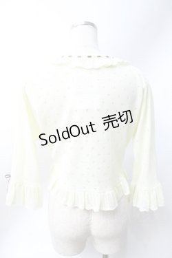 画像2: axes femme / たんぽぽ刺繍ニットボレロ  生成り Y-25-06-18-048-AX-TO-SZ-ZY