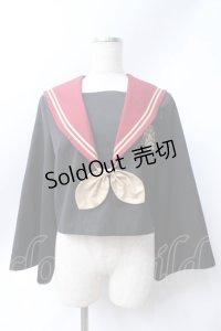 To Alice / 魔法学園セーラートップス M 黒 Y-25-06-18-049-LO-TO-SZ-ZT342