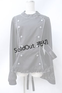 画像1: metamorphose / 【プラスサイズ】Little Nurse 長袖ブラウス 2 ブラック Y-25-06-18-050-ME-BL-SZ-ZY