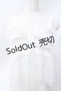 axes femme / フリルチュールビスチェ F 白 Y-25-06-18-051-AX-TO-SZ-ZI