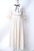 m petit by misako / ドットワンピース  生成り Y-25-06-18-066-LO-OP-SZ-ZY