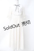 m petit by misako / ドットワンピース  生成り Y-25-06-18-066-LO-OP-SZ-ZY