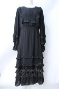 axes femme NOSTALGIE / レース切り替えロングワンピース  黒 Y-25-06-18-068-AX-OP-SZ-ZY