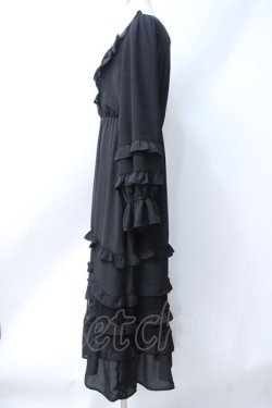 画像2: axes femme NOSTALGIE / レース切り替えロングワンピース  黒 Y-25-06-18-068-AX-OP-SZ-ZY