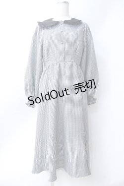 画像1: m petit by misako / クロミチェックフレアワンピース  黒 Y-25-06-18-069-LO-OP-SZ-ZT044