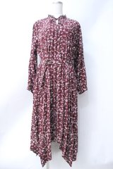axes femme / 小花柄ワンピース  ワイン Y-25-06-18-072-AX-OP-SZ-ZY