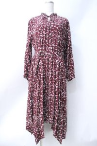 axes femme / 小花柄ワンピース  ワイン Y-25-06-18-072-AX-OP-SZ-ZT085