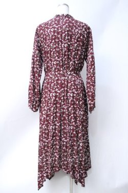 画像2: axes femme / 小花柄ワンピース  ワイン Y-25-06-18-072-AX-OP-SZ-ZT085