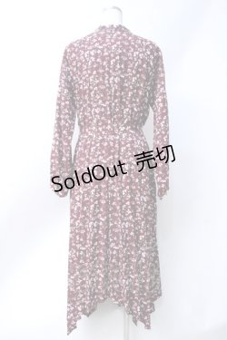 画像2: axes femme / 小花柄ワンピース  ワイン Y-25-06-18-072-AX-OP-SZ-ZT085