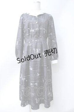 画像1: axes femme / nouvelle柄ワンピース  黒 Y-25-06-18-073-AX-OP-SZ-ZT327