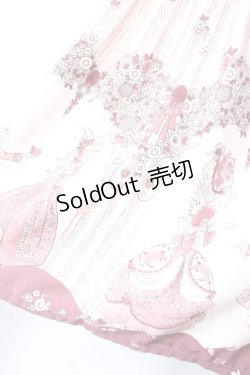 画像3: Innocent World / ヴェルサイユの舞踏会柄ハイウエストジャンパースカート  ボルドー Y-25-06-18-076-IW-OP-SZ-ZY
