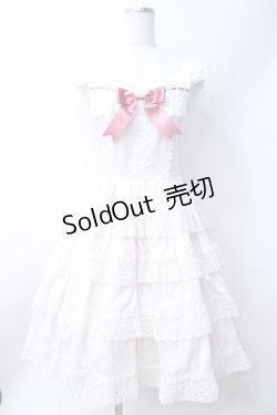 画像1: BABY,THE STARS SHINE BRIGHT / エリザベスジャンパースカート  ピンク×ホワイト Y-25-06-18-077-BA-OP-SZ-ZY