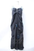 LAND by MILK BOY / nylon loopy dress  黒 Y-25-06-18-083-PU-OP-SZ-ZY