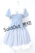 Favorite / セーラーカラーのマリンワンピース M ブルー Y-25-06-18-084-LO-OP-SZ-ZY
