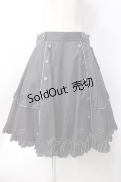 画像1: metamorphose / 【プラスサイズ】Little Nurse フリルスカート 2 ブラック Y-25-06-18-086-ME-SK-SZ-ZY