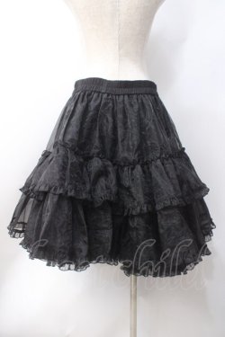 画像3: metamorphose / 【プラスサイズ】オーガンジーフリルパニエ 2 ブラック Y-25-06-18-087-ME-SK-SZ-ZY