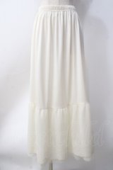 axes femme / 選べる着丈レースペチスカート  生成り Y-25-06-18-094-AX-SK-SZ-ZY