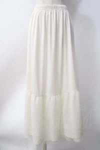 axes femme / 選べる着丈レースペチスカート  生成り Y-25-06-18-094-AX-SK-SZ-ZI