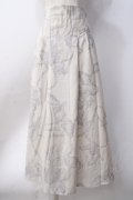 axes femme / ロングチュールスカート  白 Y-25-06-18-095-AX-SK-SZ-ZY
