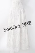 axes femme / ロングチュールスカート  白 Y-25-06-18-095-AX-SK-SZ-ZI