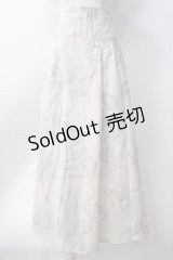 axes femme / ロングチュールスカート  白 Y-25-06-18-095-AX-SK-SZ-ZI