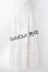axes femme / ロングチュールスカート  白 Y-25-06-18-095-AX-SK-SZ-ZI