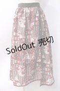 axes femme / SAJOUパッチワーク柄スカート  赤 Y-25-06-18-097-AX-SK-SZ-ZY