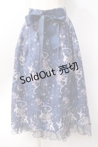 axes femme / アイスローズ柄スカート  紺 Y-25-06-18-098-AX-SK-SZ-ZY