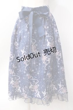 画像1: axes femme / アイスローズ柄スカート  紺 Y-25-06-18-098-AX-SK-SZ-ZY