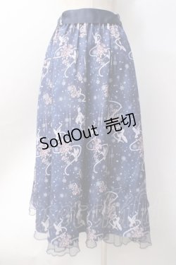 画像3: axes femme / アイスローズ柄スカート  紺 Y-25-06-18-098-AX-SK-SZ-ZY