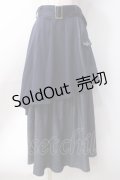 axes femme / アシメティアードロングスカート  紺 Y-25-06-18-099-AX-SK-SZ-ZI
