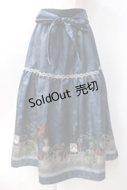 画像1: axes femme / ワイン柄スカート  紺 Y-25-06-18-100-AX-SK-SZ-ZY