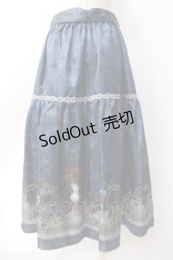 画像2: axes femme / ワイン柄スカート  紺 Y-25-06-18-100-AX-SK-SZ-ZY