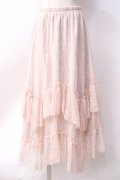 axes femme / 総レースロングスカート  ピンク Y-25-06-18-103-AX-SK-SZ-ZY