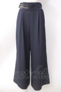 axes femme / ベルトデザインワイドパンツ  紺 Y-25-06-18-107-AX-PA-SZ-ZY