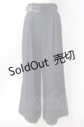 axes femme / ベルトデザインワイドパンツ  紺 Y-25-06-18-107-AX-PA-SZ-ZY