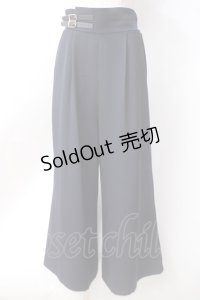 axes femme / ベルトデザインワイドパンツ  紺 Y-25-06-18-107-AX-PA-SZ-ZY